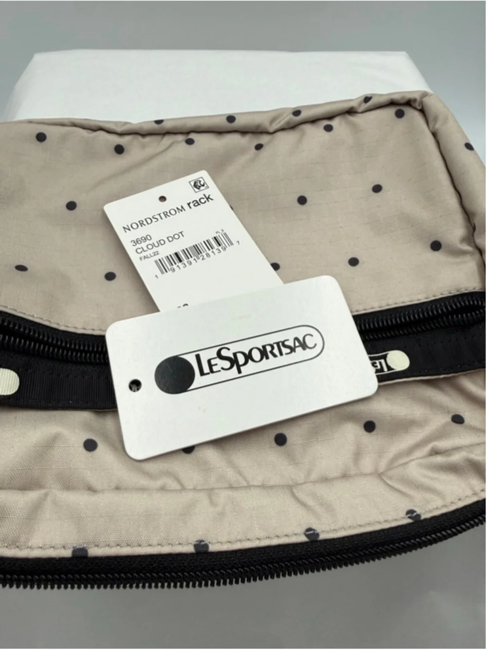 Women's LeSportsac Crossbody Bag One Size Beige Black Polka Dot - Picture 7 of 14